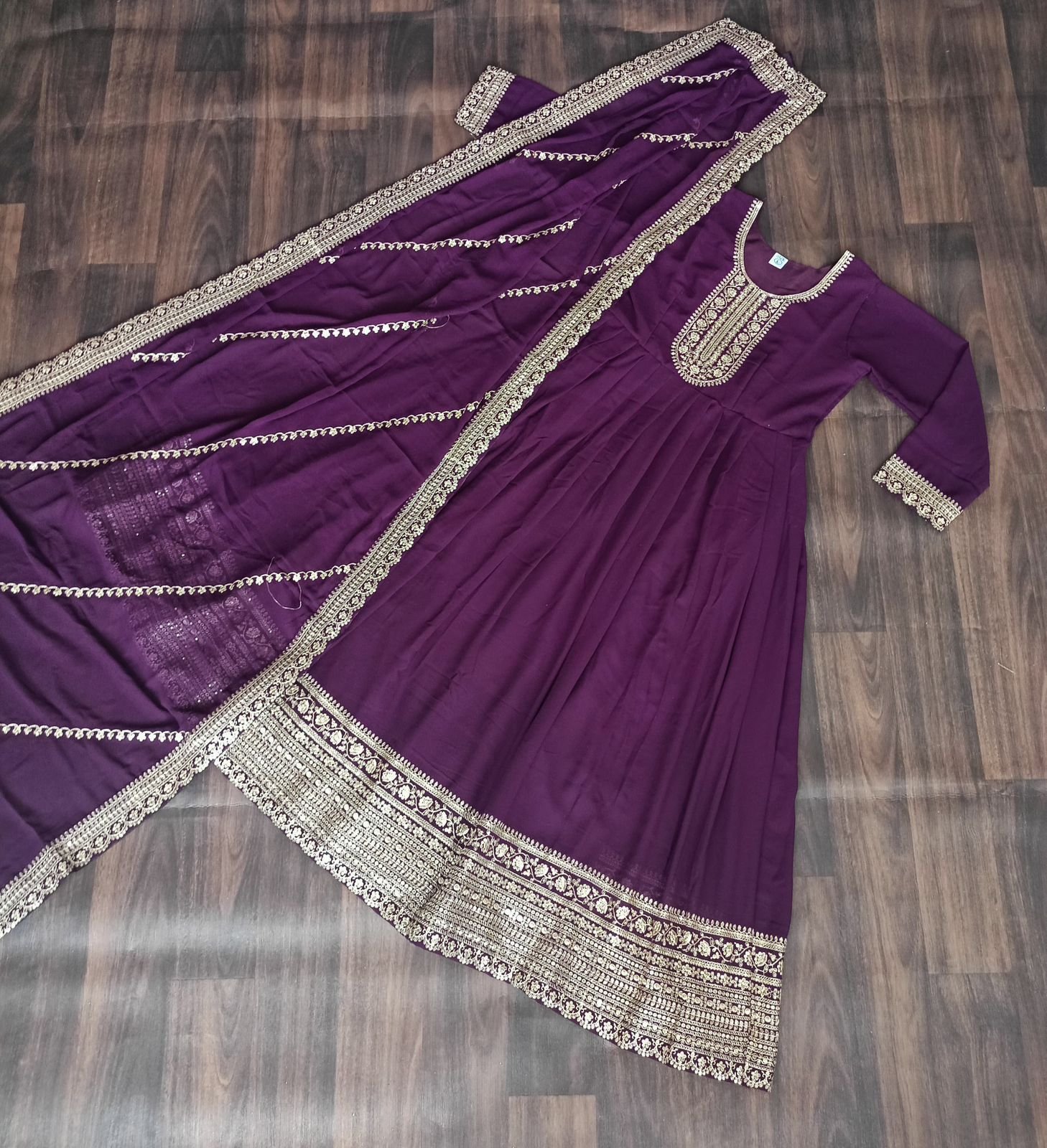 Charming Georgette Anarkali Gown with Dupatta